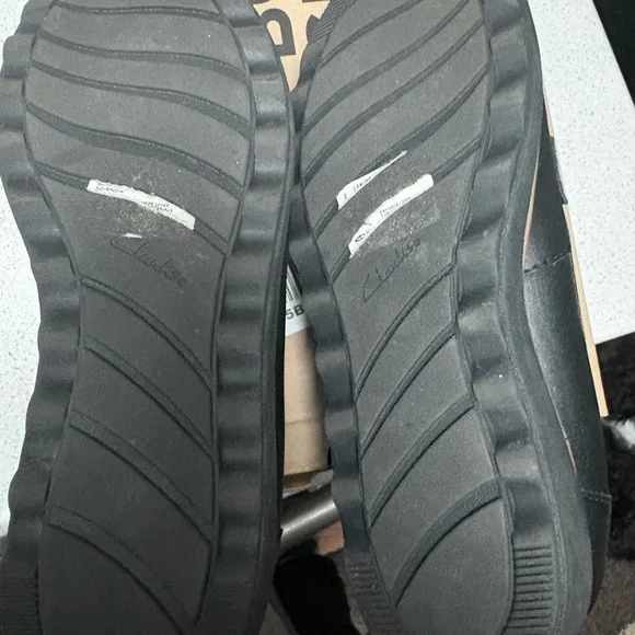 Clarks Black Leather Loafers for Women - Picture 6 of 7